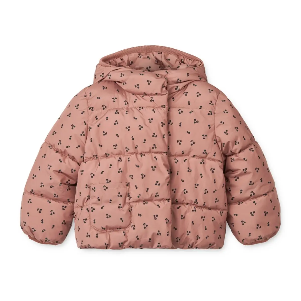 Liewood Kapuzen-Pufferjacke Giovanna „Cherries / Dark rosetta“