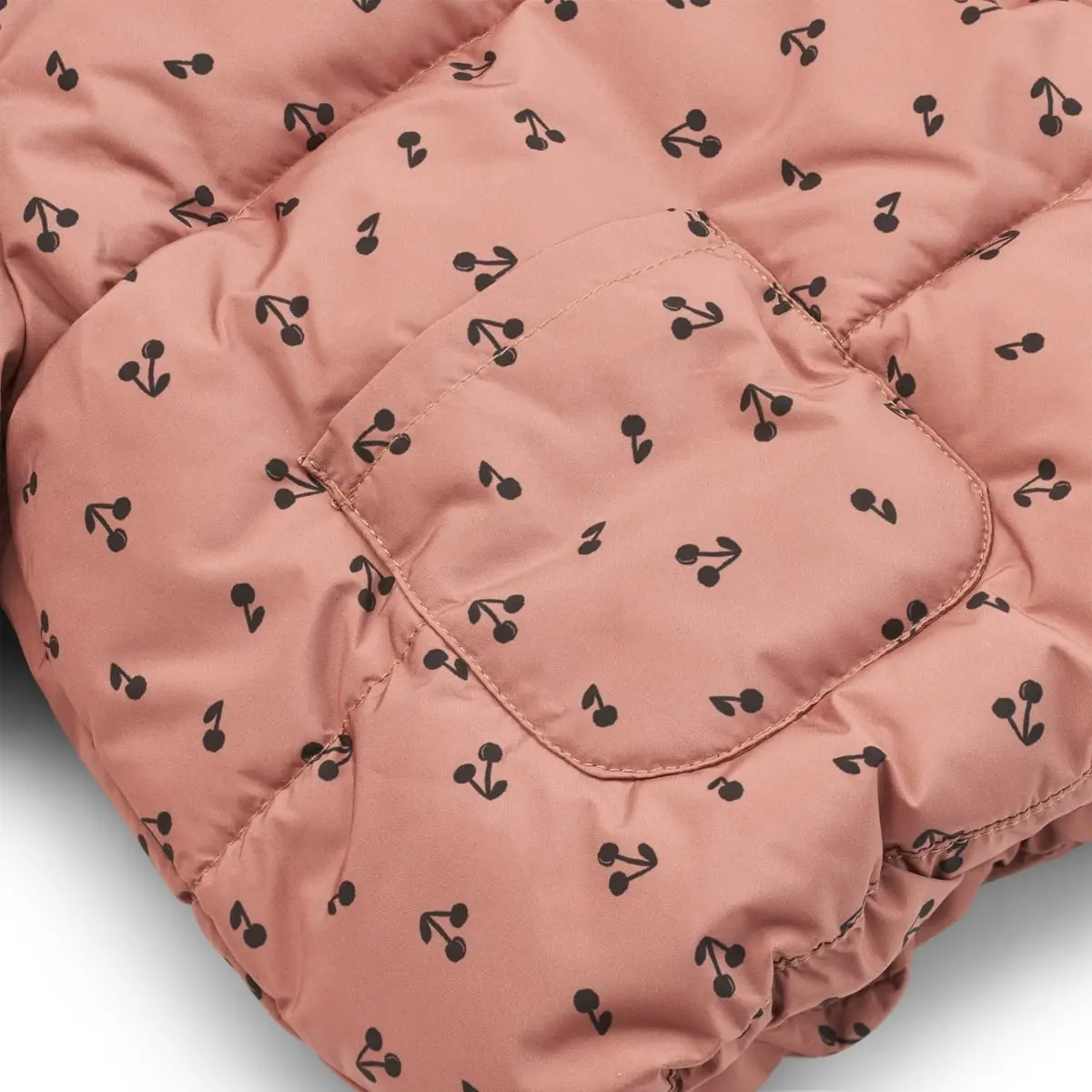 Liewood Kapuzen-Pufferjacke Giovanna „Cherries / Dark rosetta“