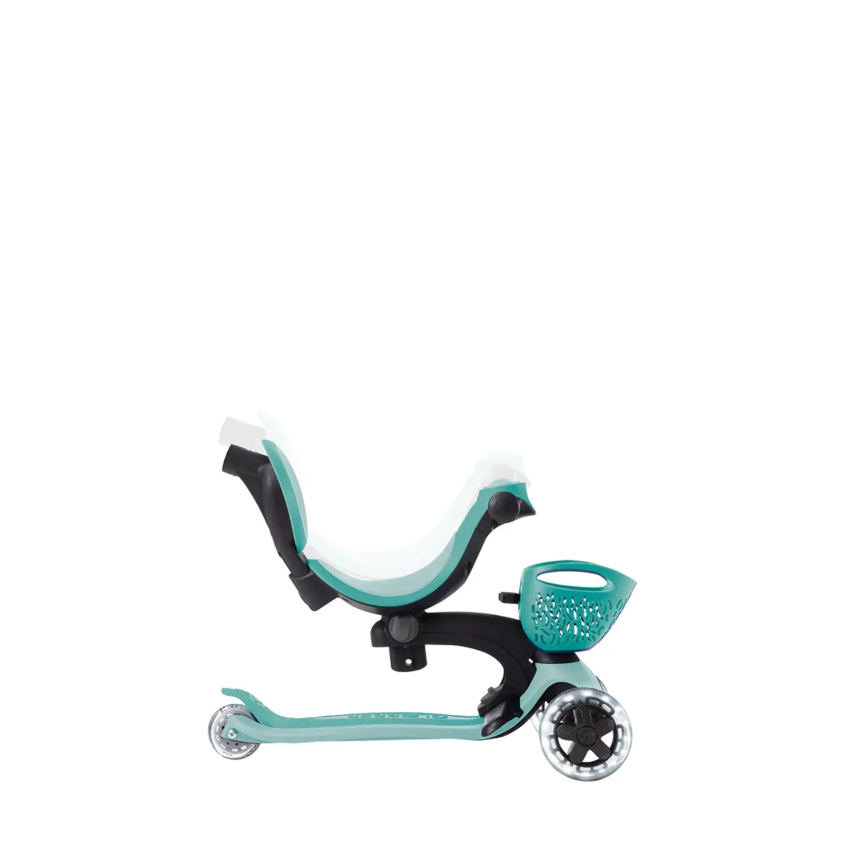 Globber 3-in-1 Roller Go-Up Baby Lights 360º mit Leuchtrollen – Mint, 15M-9J