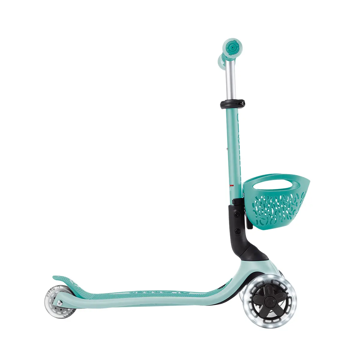 Globber 3-in-1 Roller Go-Up Baby Lights 360º mit Leuchtrollen – Mint, 15M-9J