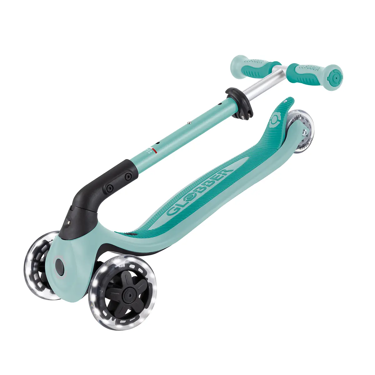 Globber 3-in-1 Roller Go-Up Baby Lights 360º mit Leuchtrollen – Mint, 15M-9J
