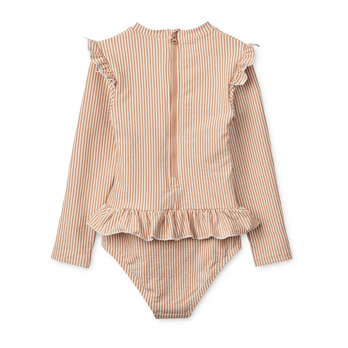 Liewood Baby Badeanzug Sille „Pale tuscany / Creme de la creme“, Seersucker