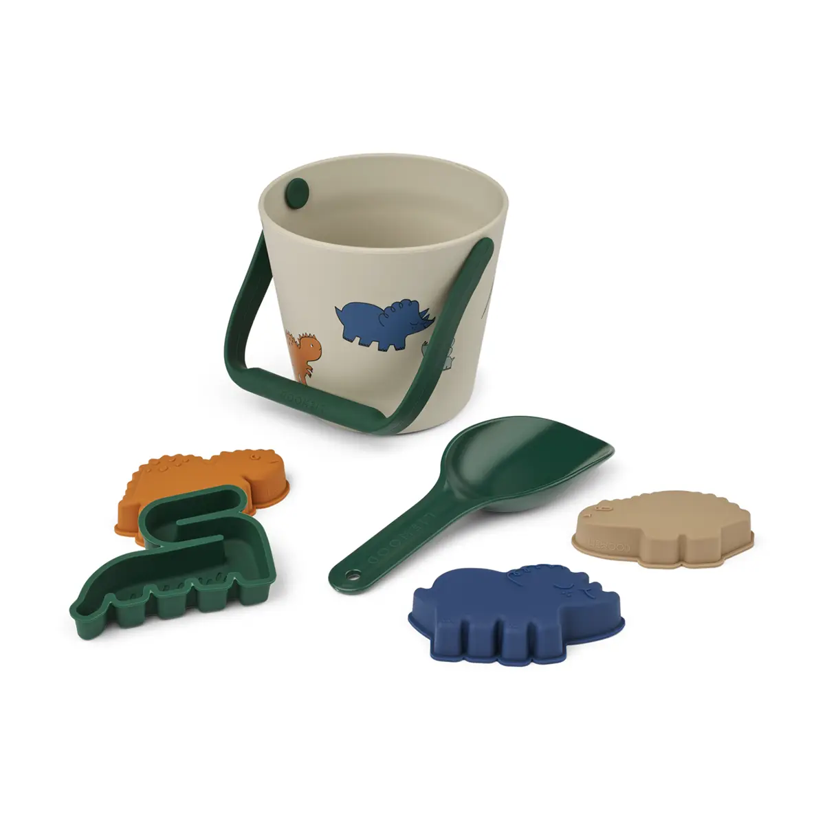 Liewood Strandset Gilma „Dino : Nebelgrau“ 6-teilig