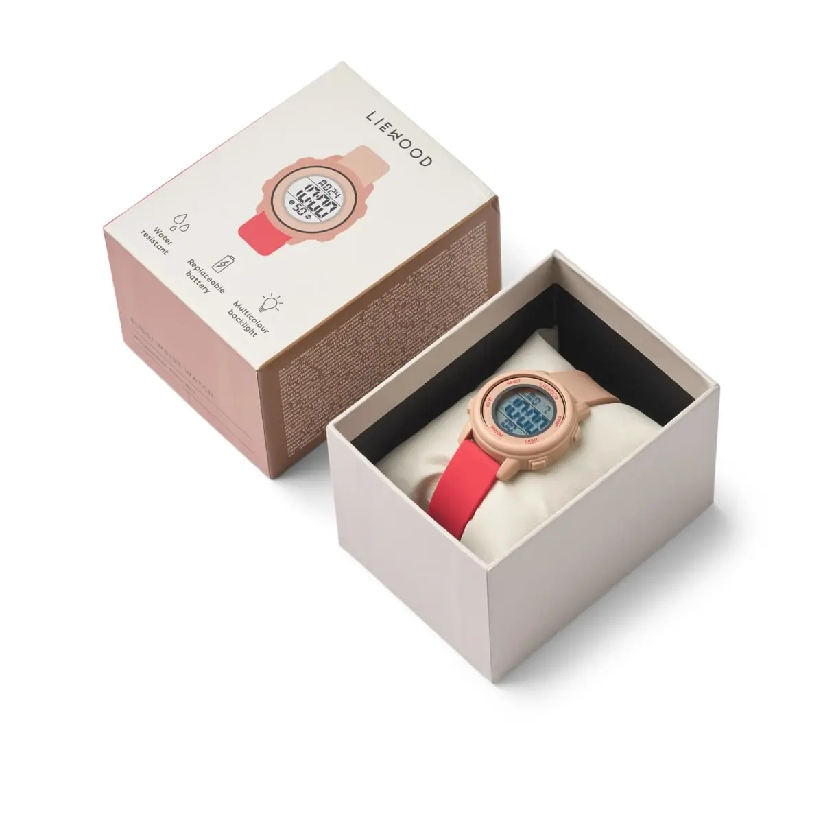 Liewood Kinder-Armbanduhr Sussi „Watermelon / Multi mix“