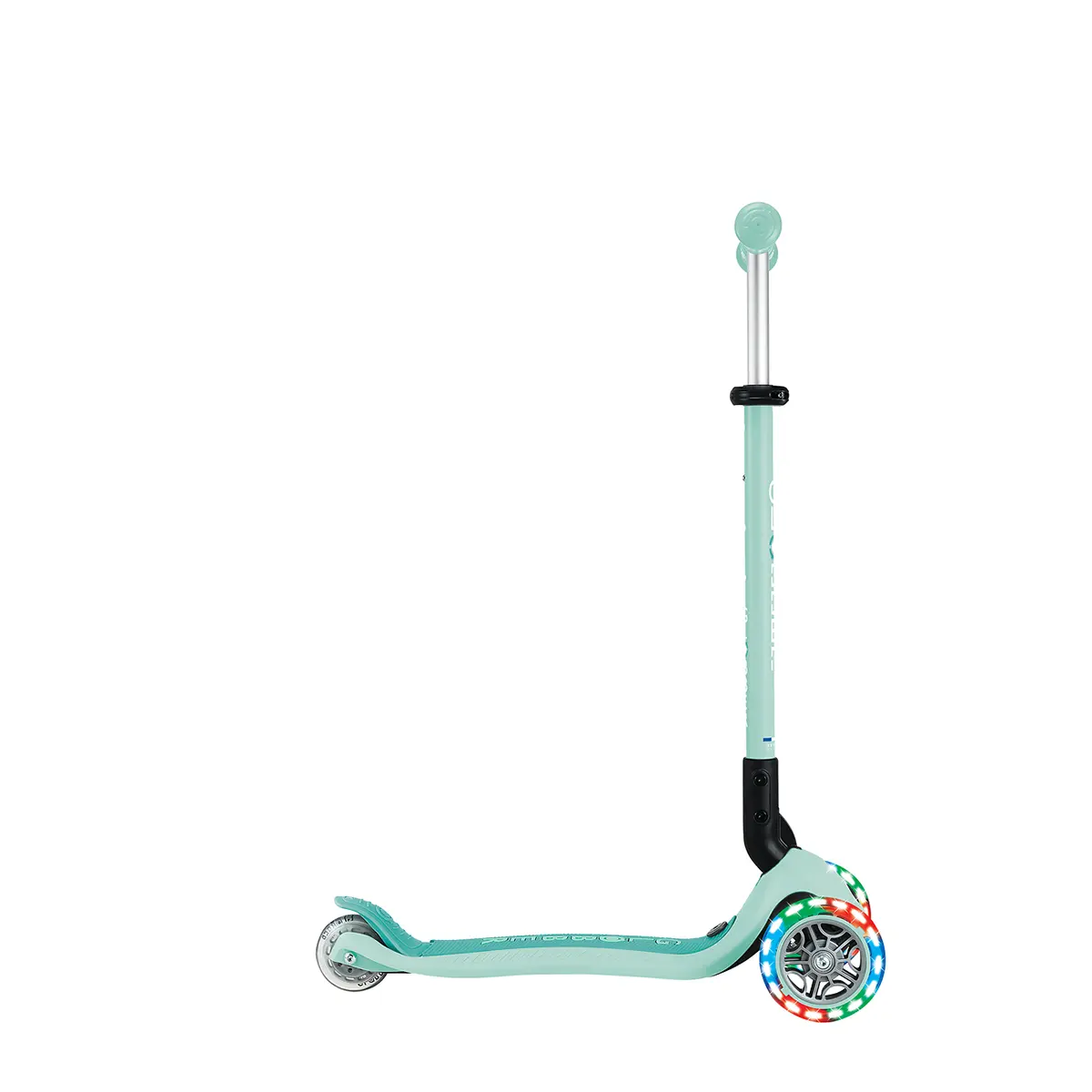 Globber 3-in-1 Roller Go-Up Active Lights 360 Grad mit Leuchtrollen – Mint, Hinterradlenkung, 15M-9J