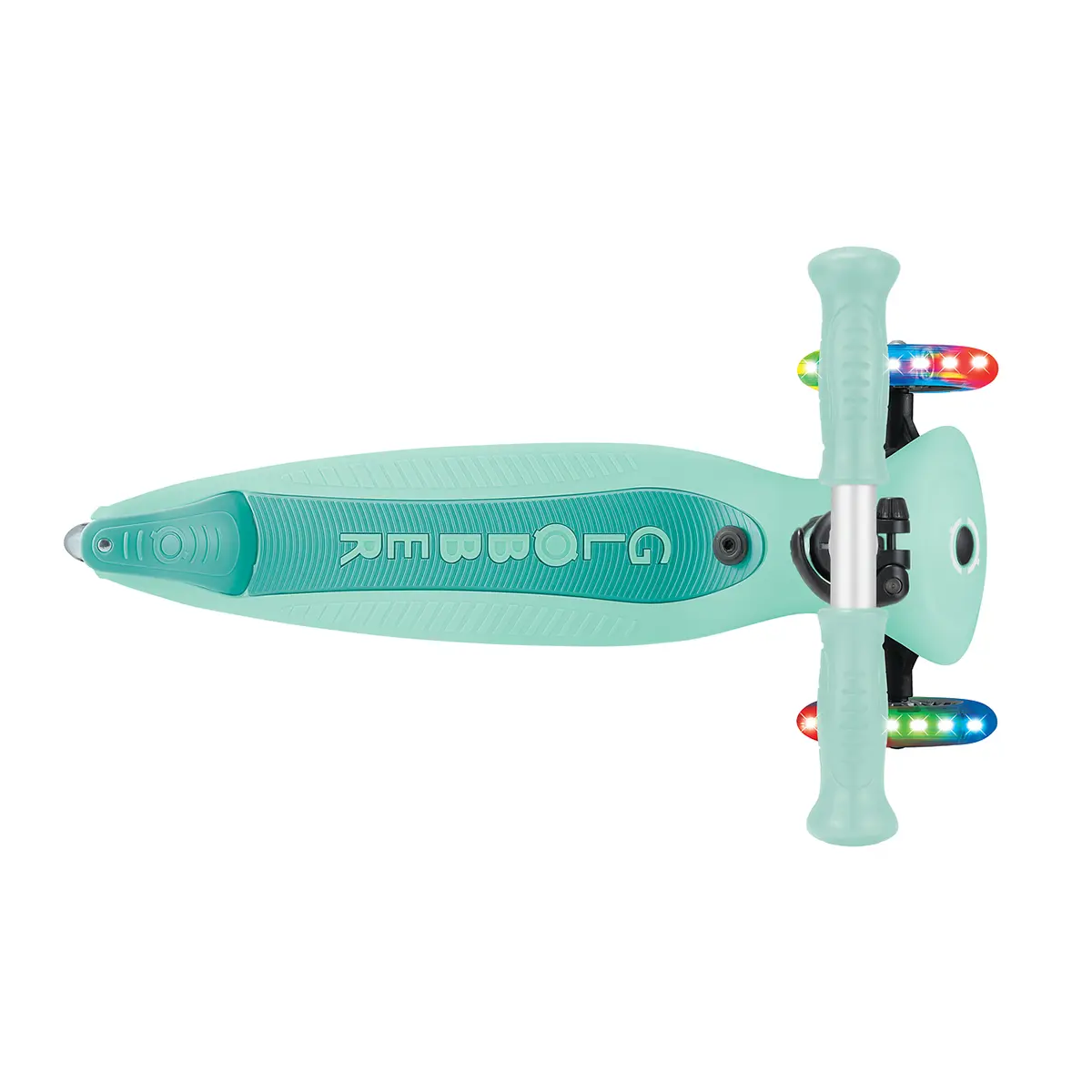 Globber 3-in-1 Roller Go-Up Active Lights 360 Grad mit Leuchtrollen – Mint, Hinterradlenkung, 15M-9J