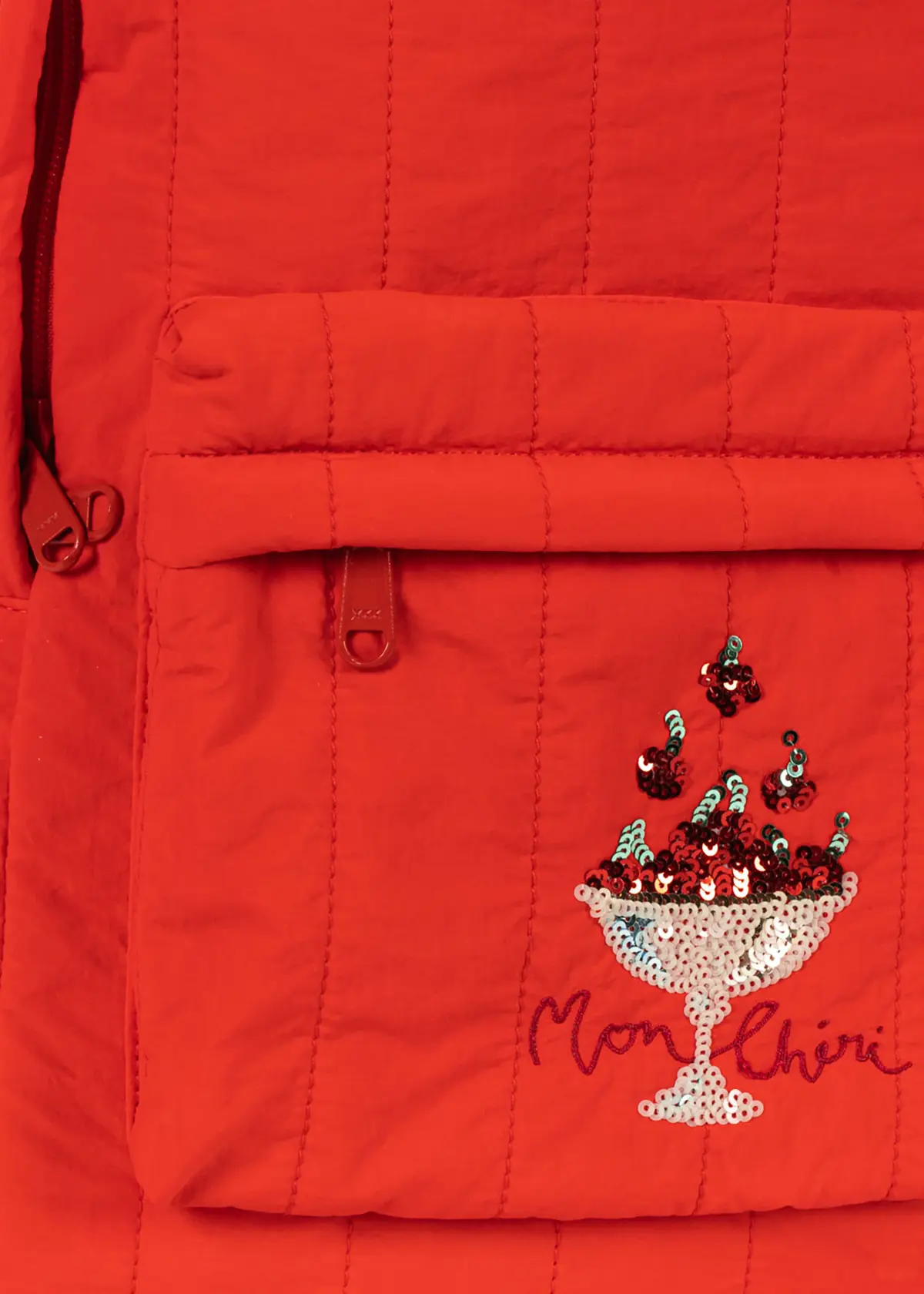 Konges Sløjd Kinderrucksack Juno „Pailletten / Fiery Red“