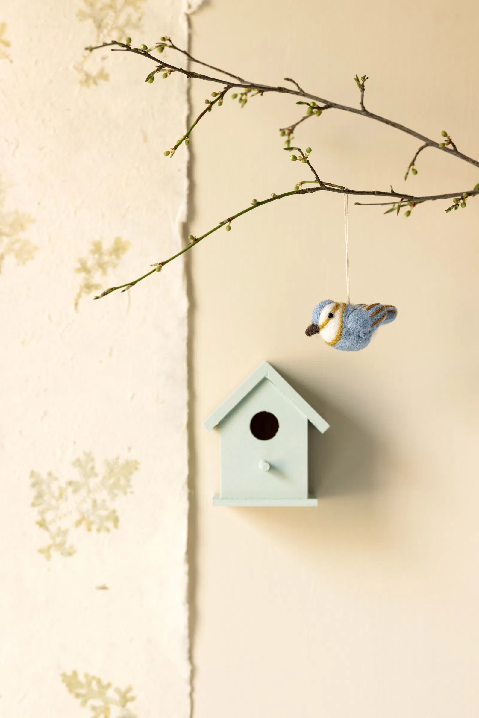 Gry & Sif Filz-Vogel „Zeisig / Blue“ 6cm