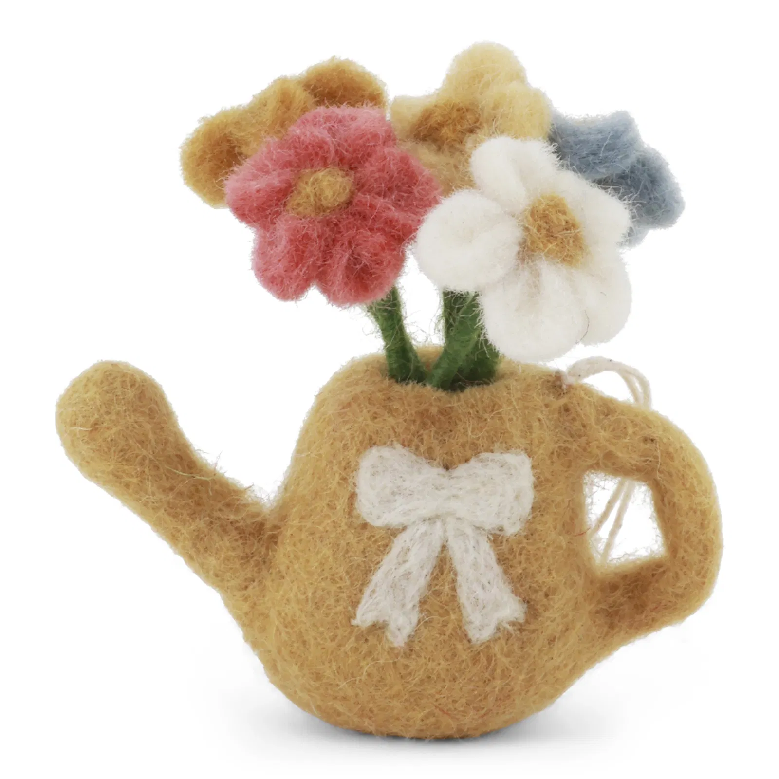 Gry & Sif Filzblumen „Gießkanne mit Blumen / Ochre“ H7cm
