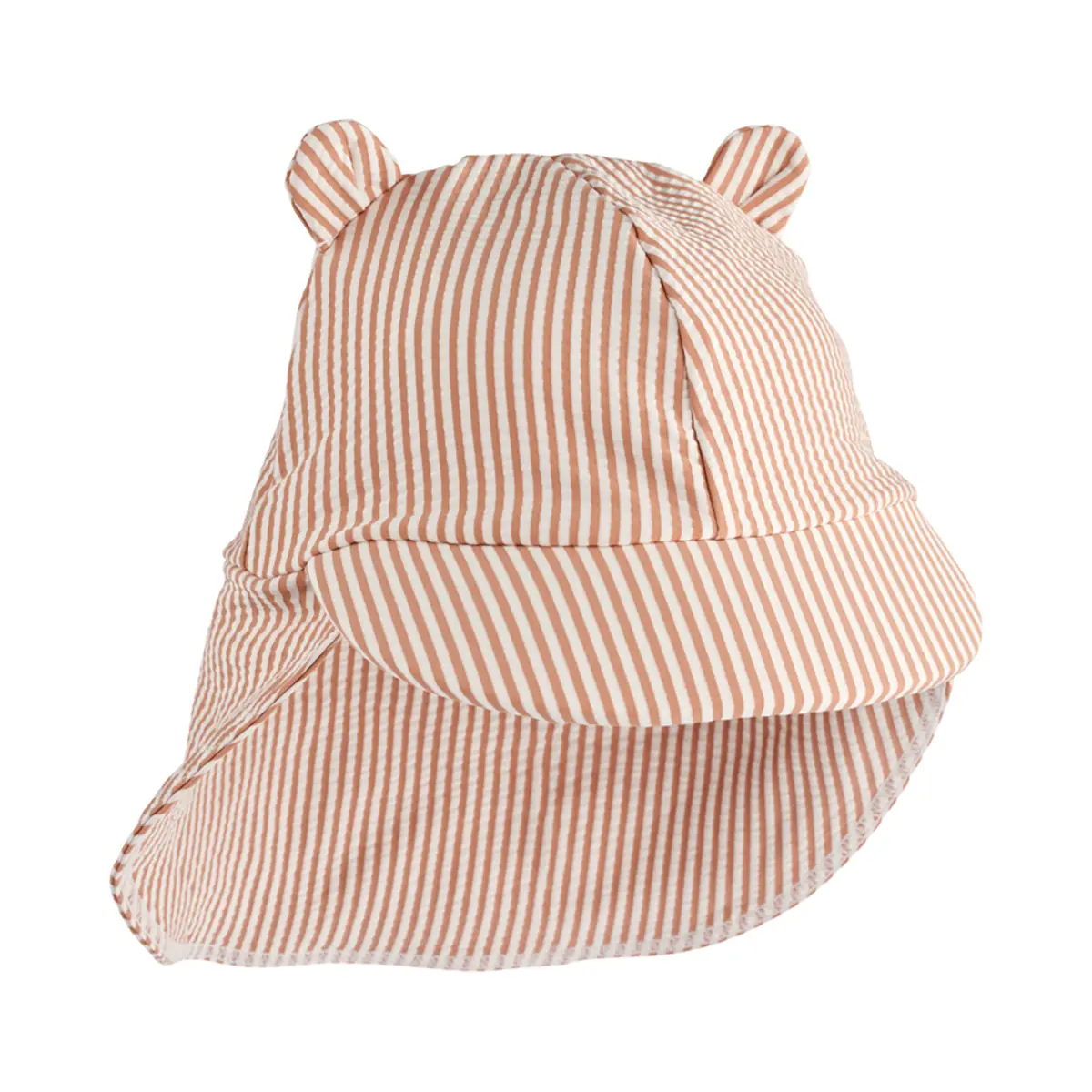 Liewood Kinder-Sonnenhut Senia „Pale tuscany / Creme de la creme“, Seersucker