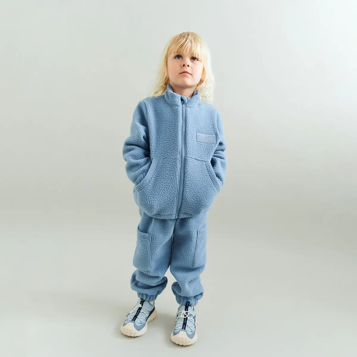 Wheat Fleece Kinderjacke Helge „Faded Denim“