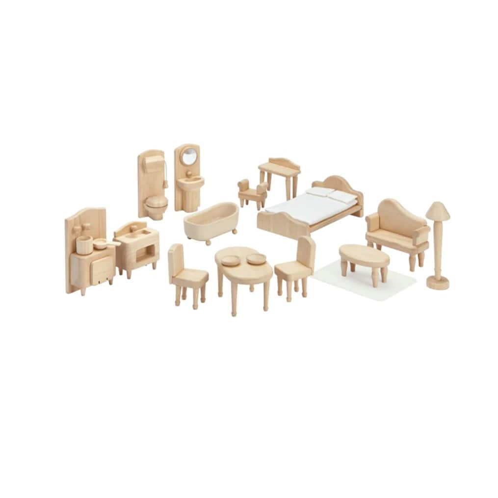 PlanToys Viktorianisches Puppenhausmöbel-Set