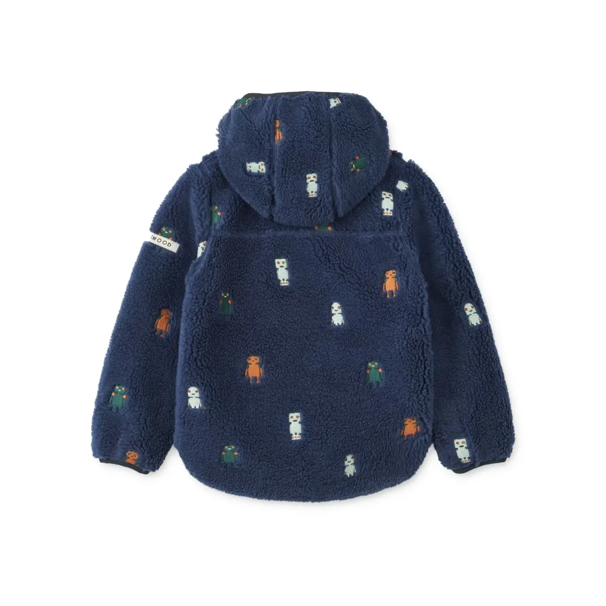 Liewood Mara Sherpa Jacke mit Kapuze „Robots / Indigo blue“