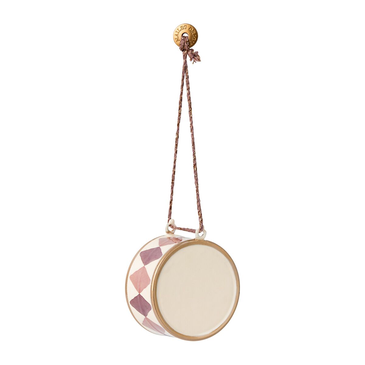 Maileg Weihnachtsbaumschmuck Metall Trommel „hellviolett“ 5cm