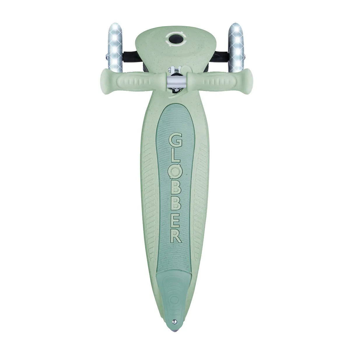 Globber Roller Primo Foldable Lights ECO mit Leuchtrollen – Pistazie, 3-9 Jahre