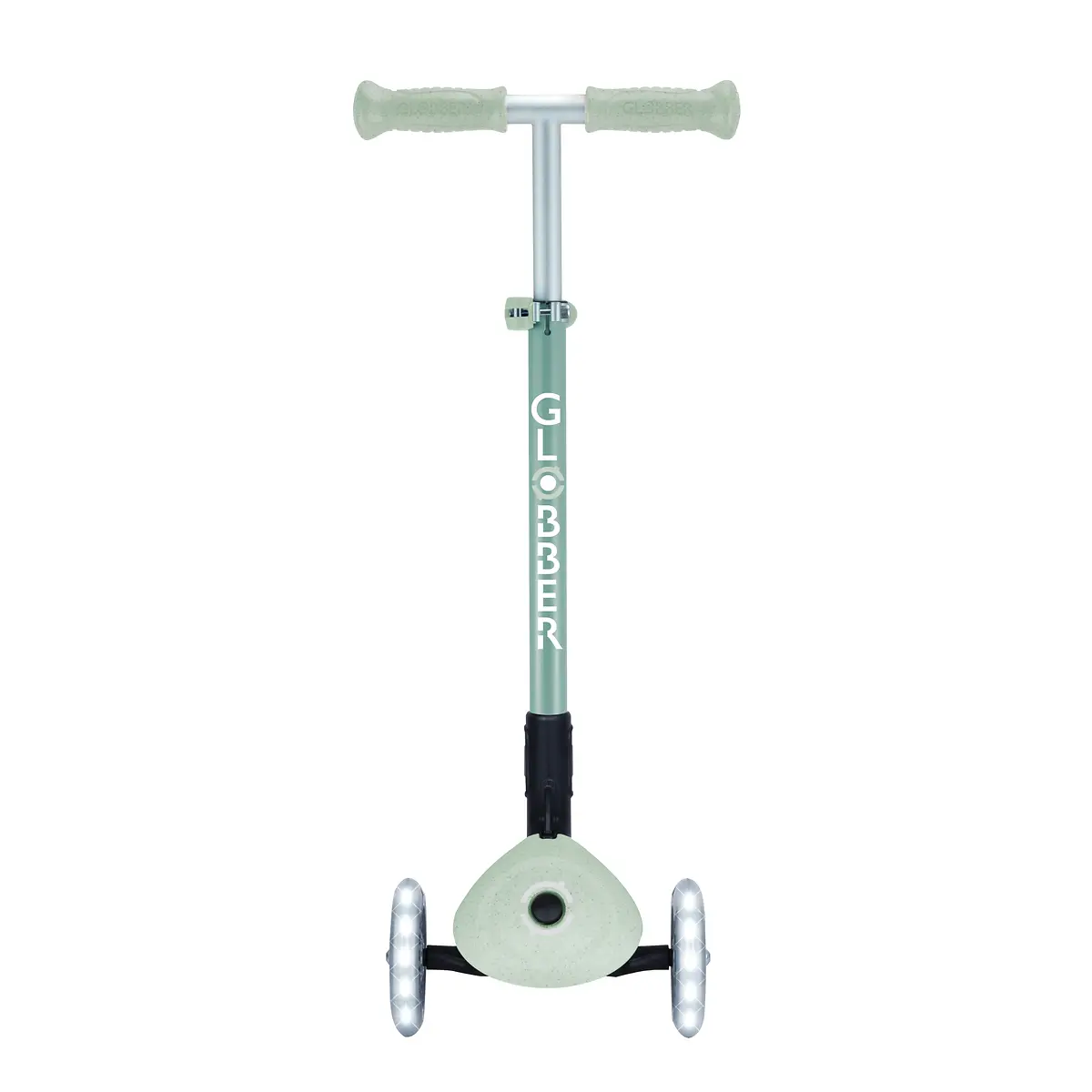 Globber Roller Primo Foldable Lights ECO mit Leuchtrollen – Pistazie, 3-9 Jahre