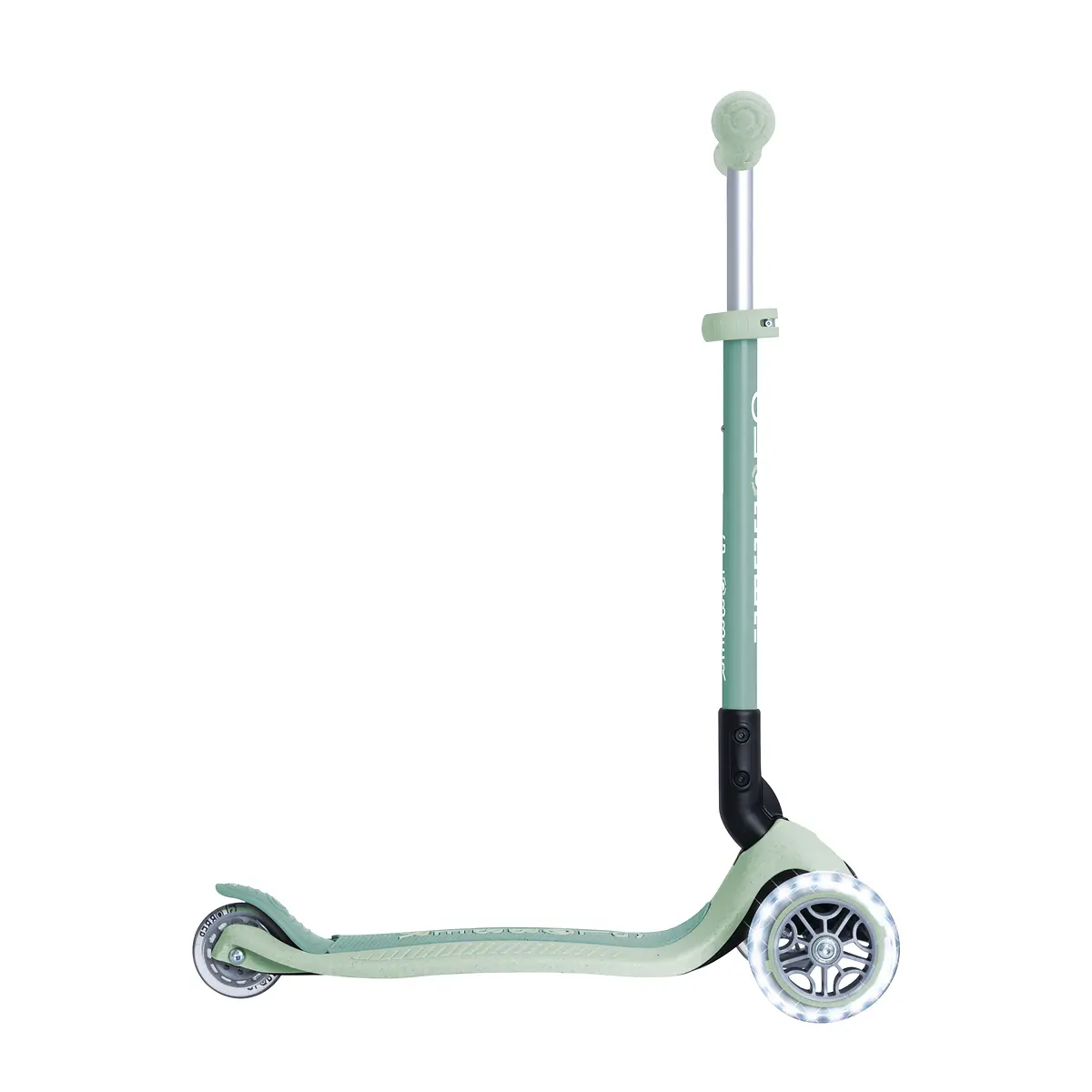 Globber Roller Primo Foldable Lights ECO mit Leuchtrollen – Pistazie, 3-9 Jahre