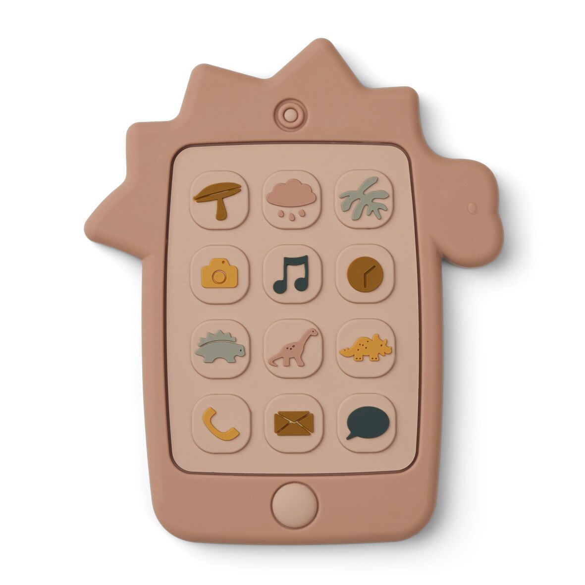 Liewood Thomas Spieltelefon aus Silikon „Dino rose“