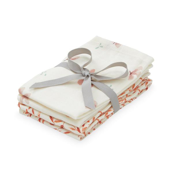 Cam Cam Musselin Waschlappen „Mix Windlflower Cream : Caramel Leaves“ 01