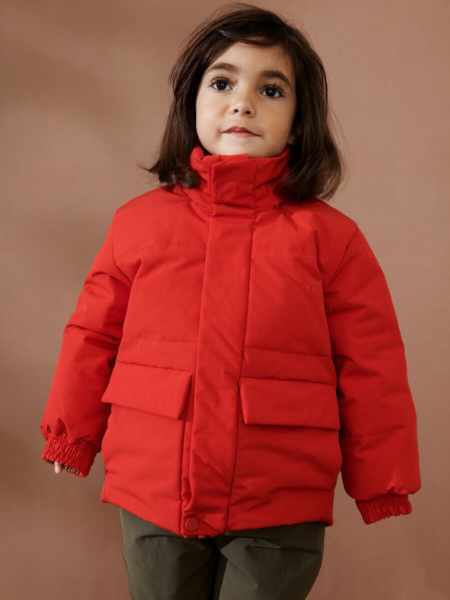 Liewood Paloma Daunenjacke für Kinder „Graphic stroke / tuscany rose“