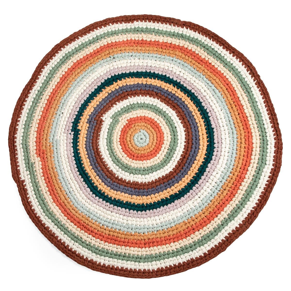Sebra Häkelteppich „mixed colours“, ø120cm 01