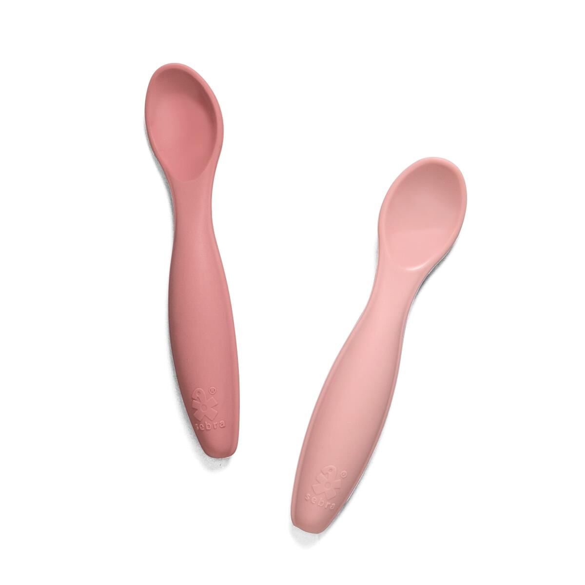 Sebra Silikon Kinderlöffel-Set, blossom pink, 2er-Set 01