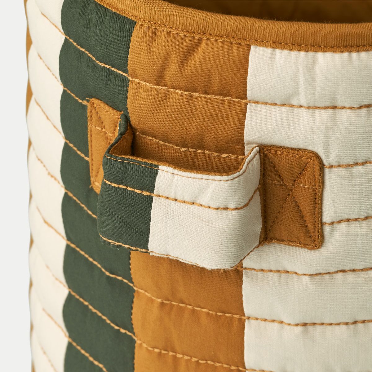 Liewood Aufbewahrungskorb Ally „Stripe: Golden caramel / Hunter green / Sandy“, 25x30cm – Bild 2