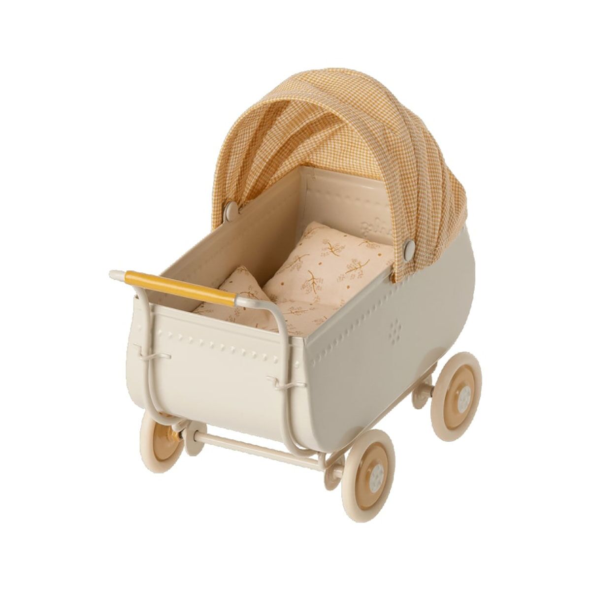 Maileg Vintage-Puppenwagen „Yellow“ Micro, 15x10cm 02