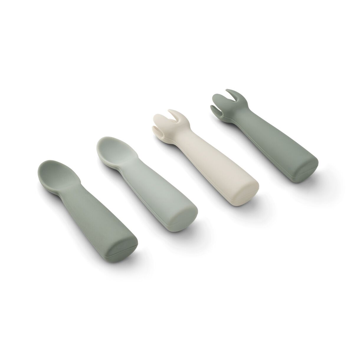 Liewood Terra Babybesteck-Set „Dove blue multi mix“, 4-Pack, Silikon 2