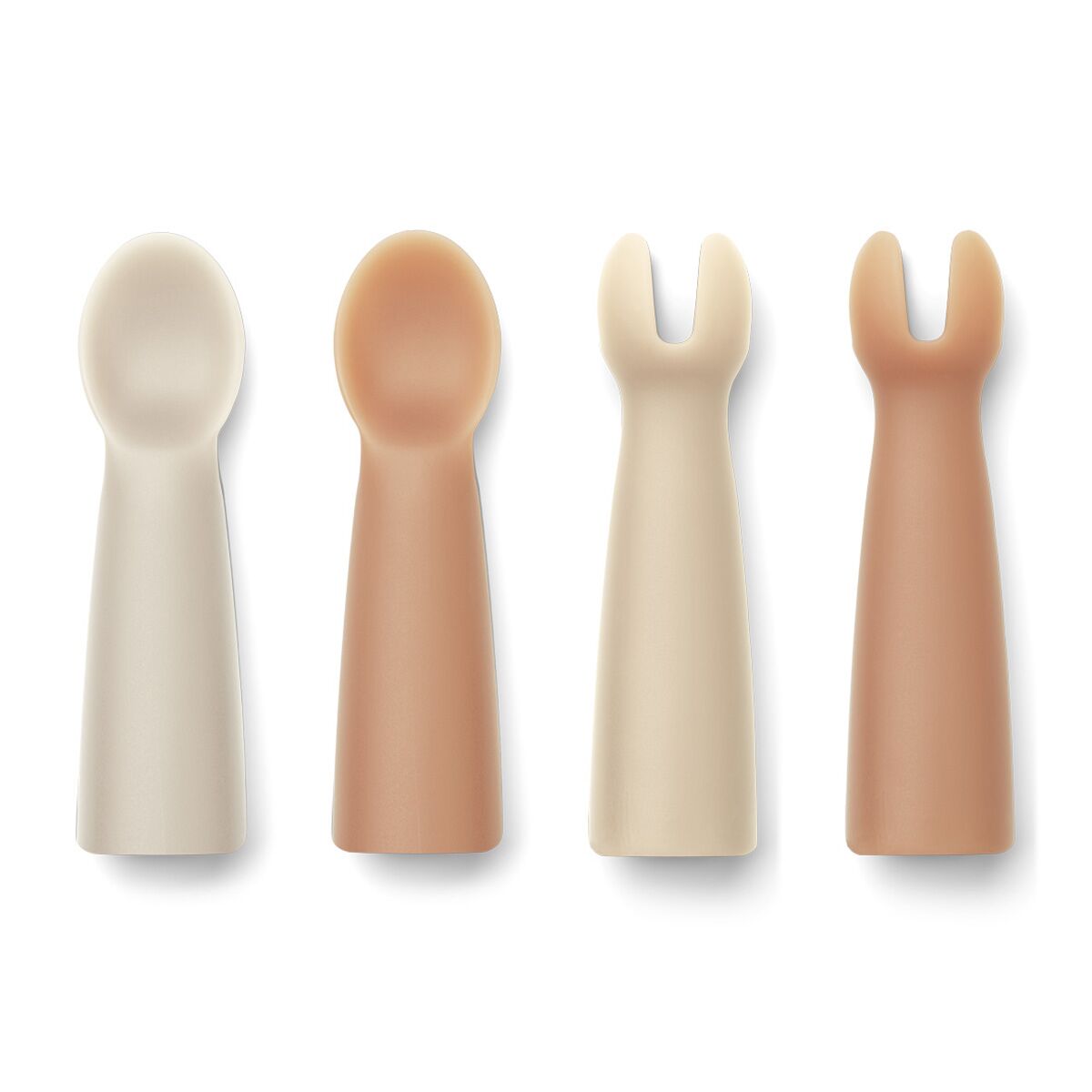 Liewood Terra Babybesteck-Set „Rose multi mix“, 4-Pack, Silikon