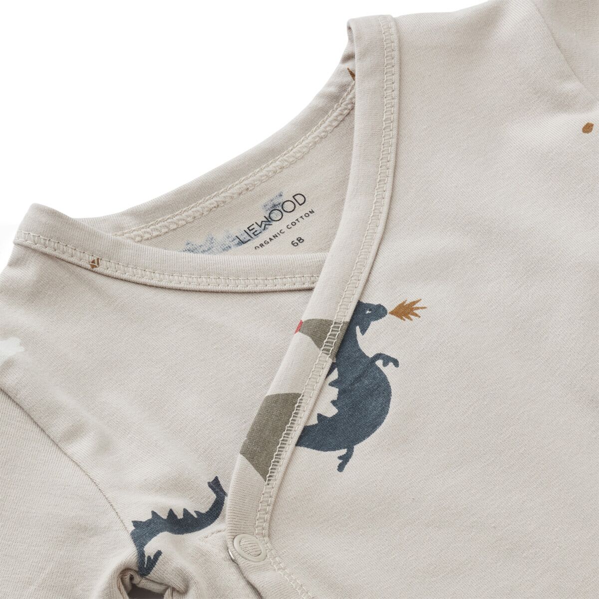 DELISTED Liewood Baby-Body Hali „Little dragon / Dark sandy mix“, 2er-Set – Bild 3