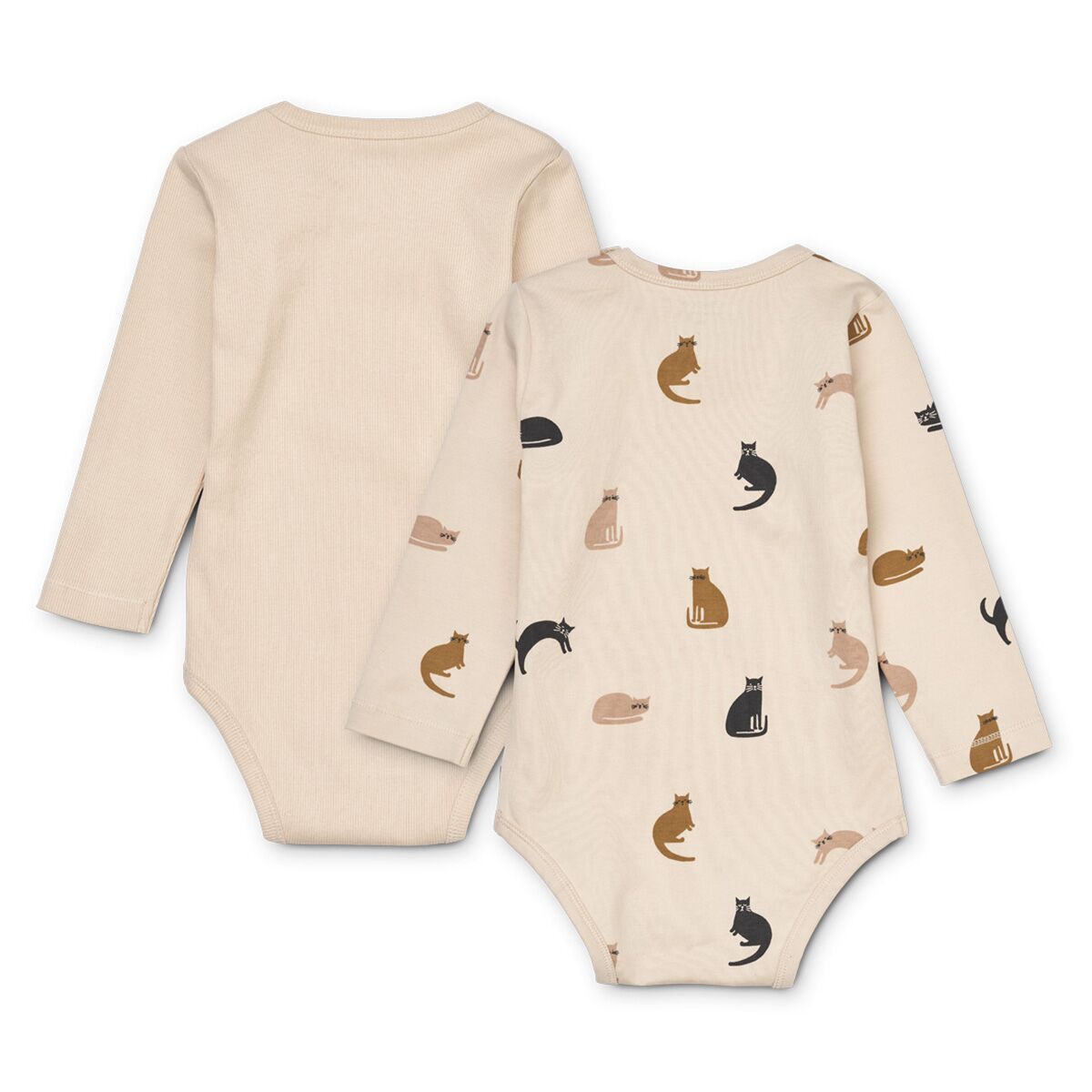 Liewood Baby-Body Yanni „Miauw / Apple blossom mix“, 2er-Set, Gr. 74-92