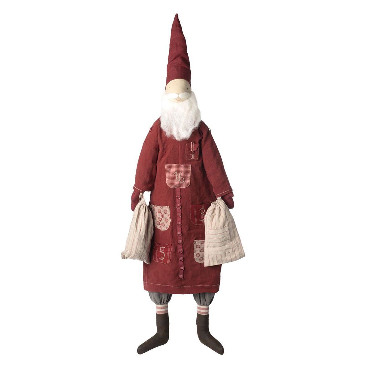 Maileg Weihnachtskalender „Santa“, Pixy Weihnachtsmann, H123cm