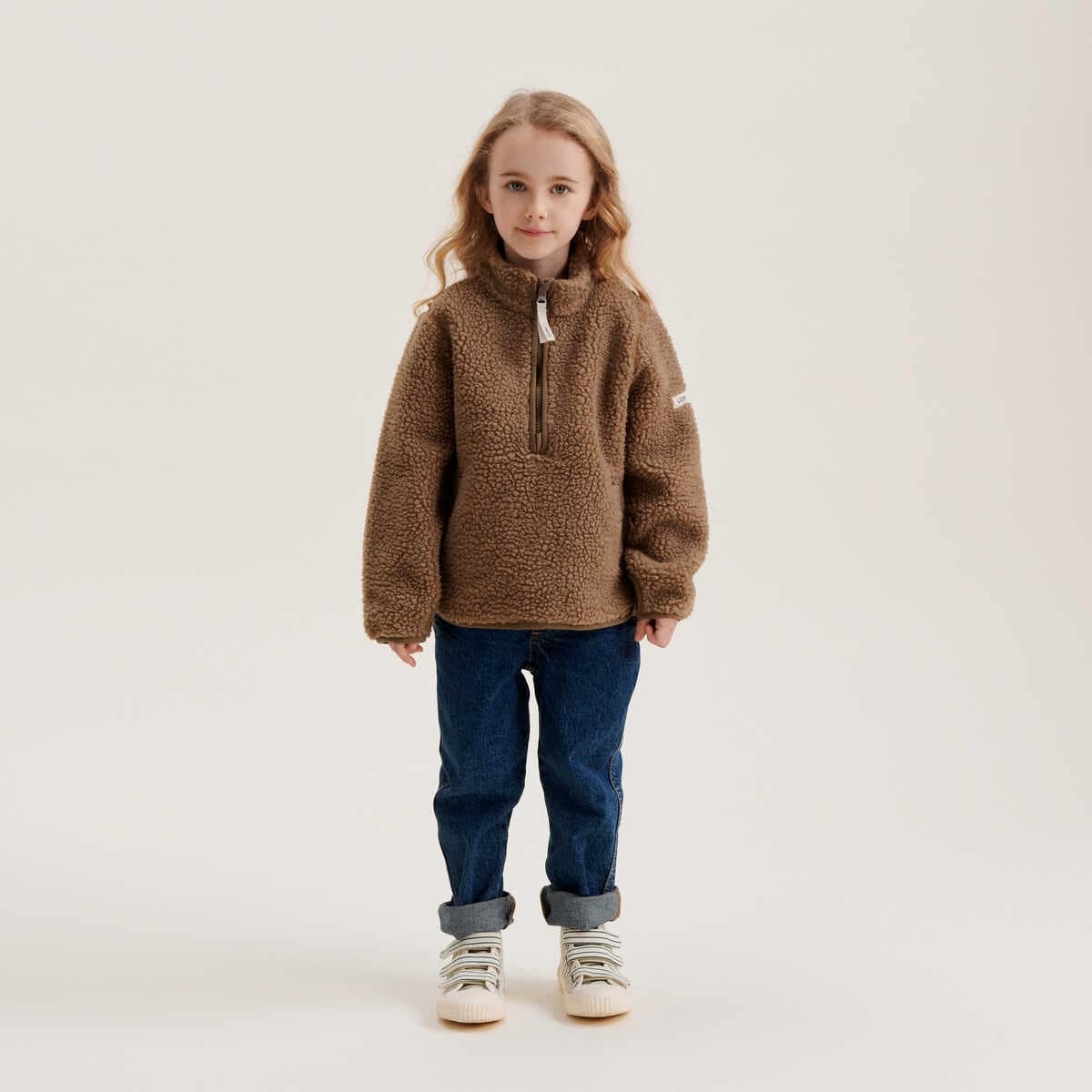 Liewood Ronja Flor Anorak „Oat“, Teddystoff, Gr. 80 – Bild 7