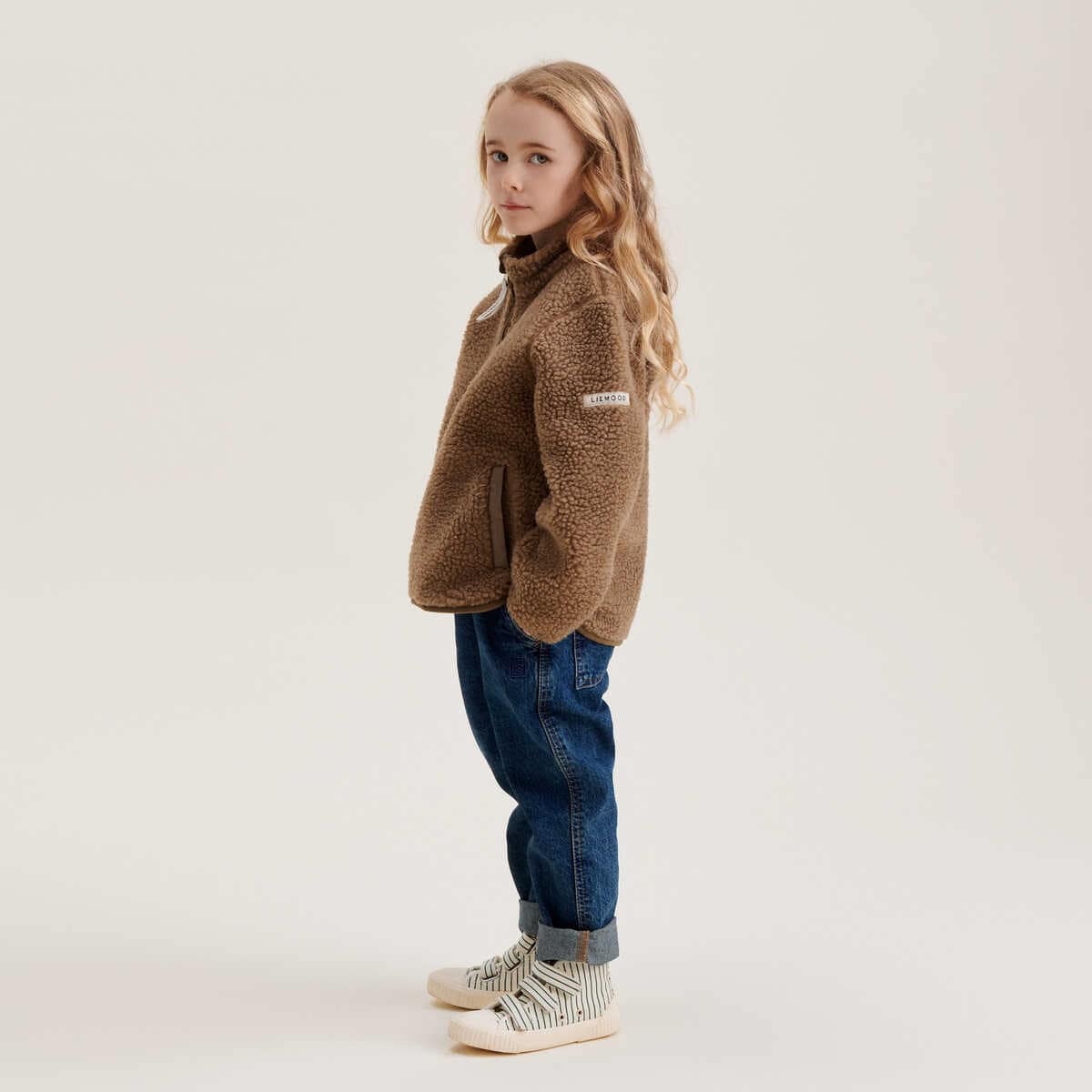 Liewood Ronja Flor Anorak „Oat“, Teddystoff, Gr. 80 – Bild 8