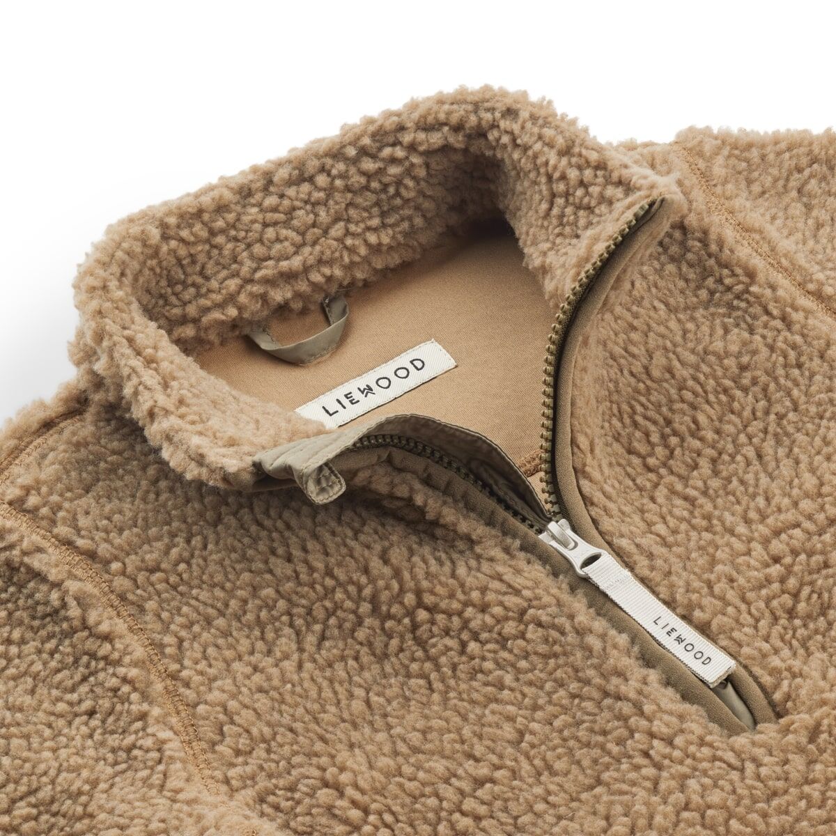 Liewood Ronja Flor Anorak „Oat“, Teddystoff, Gr. 80 – Bild 3