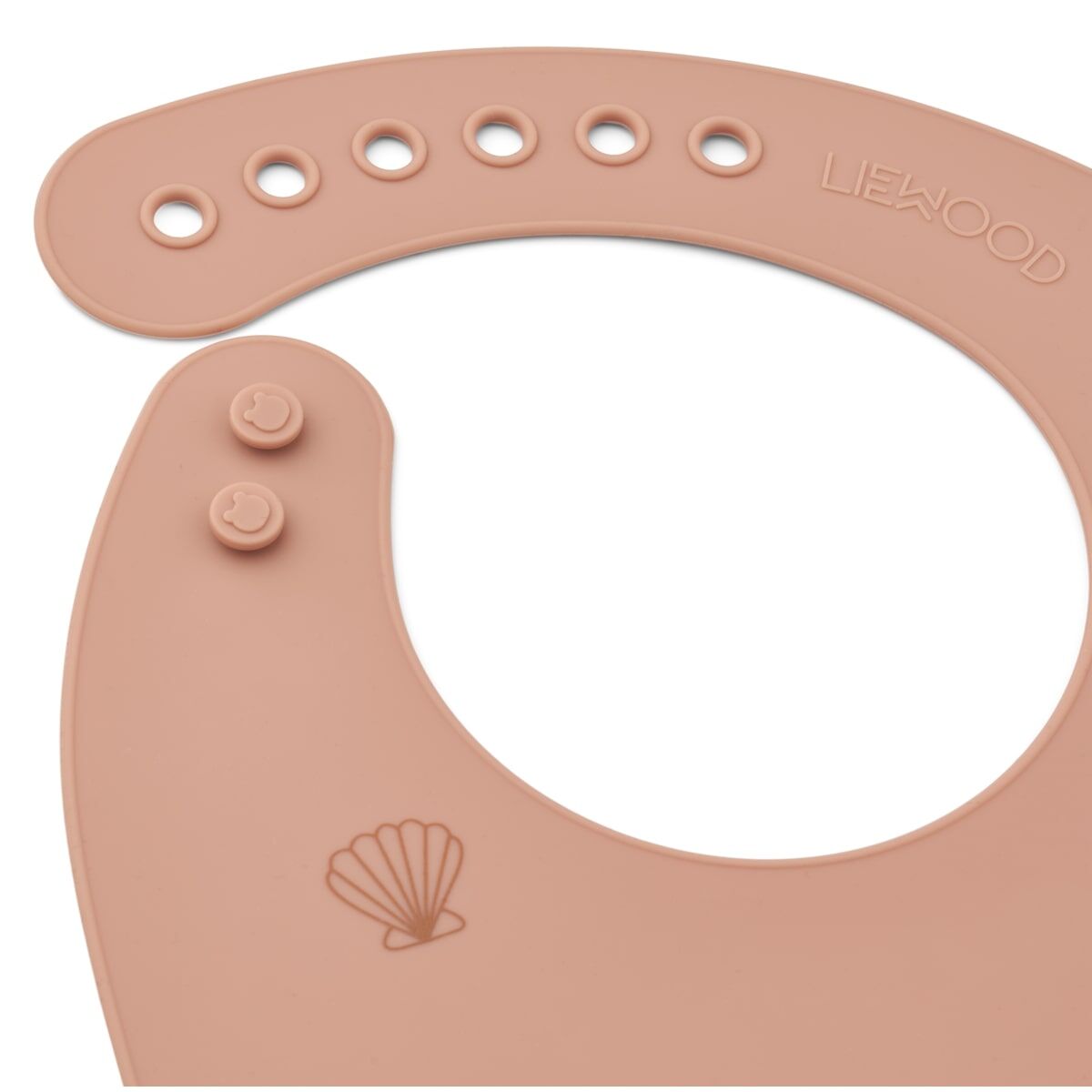 Liewood Tilda Silikon Lätzchen „Sea shell / Pale tuscany“, 2er Set – Bild 2