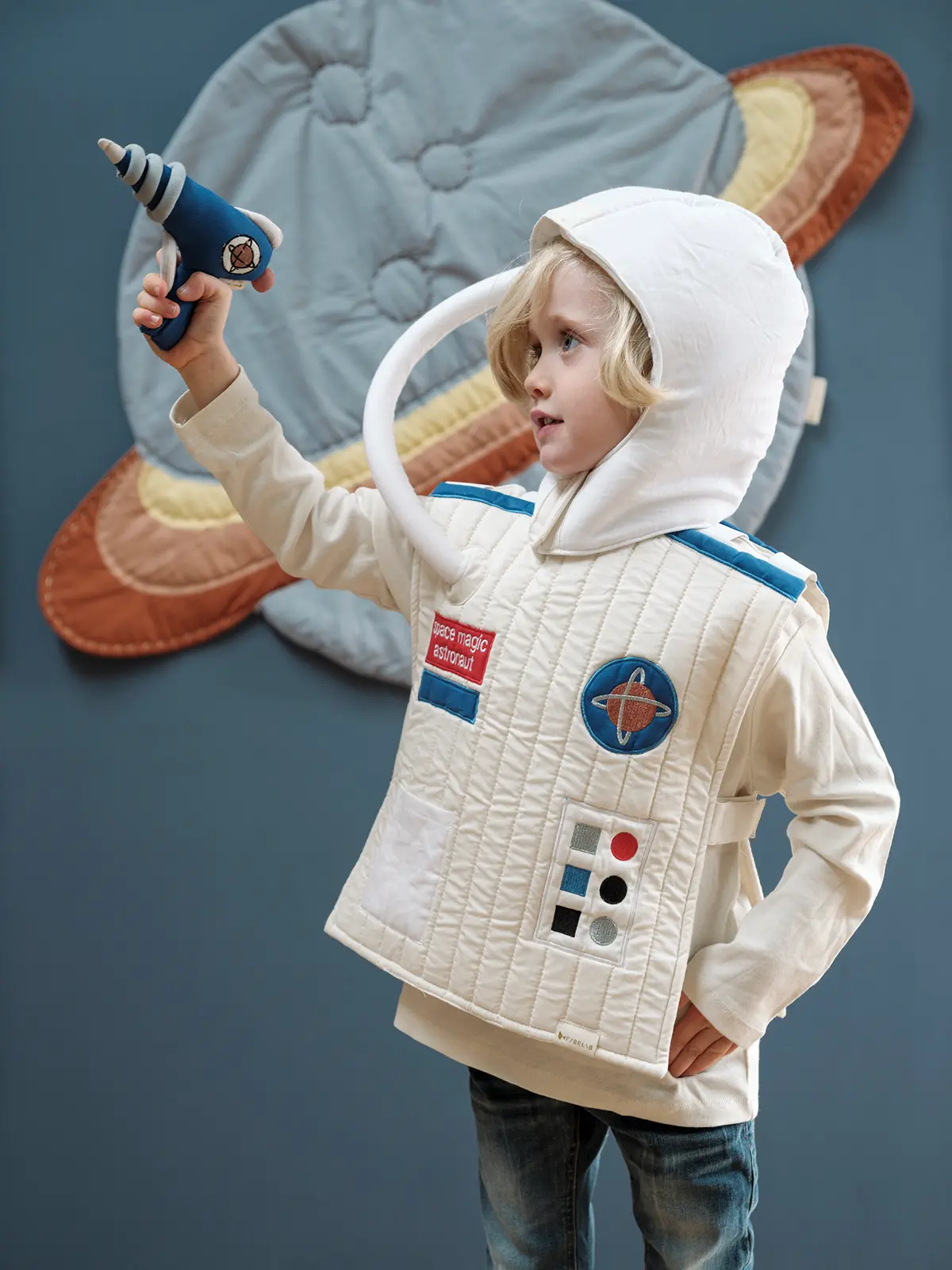Fabelab Kinderkostüm „Astronaut“, weiß