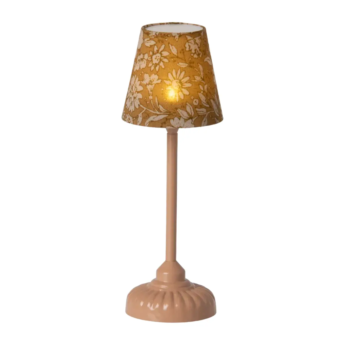 Maileg Miniatur-Stehlampe „dunkel powder“, Maus, H14cm