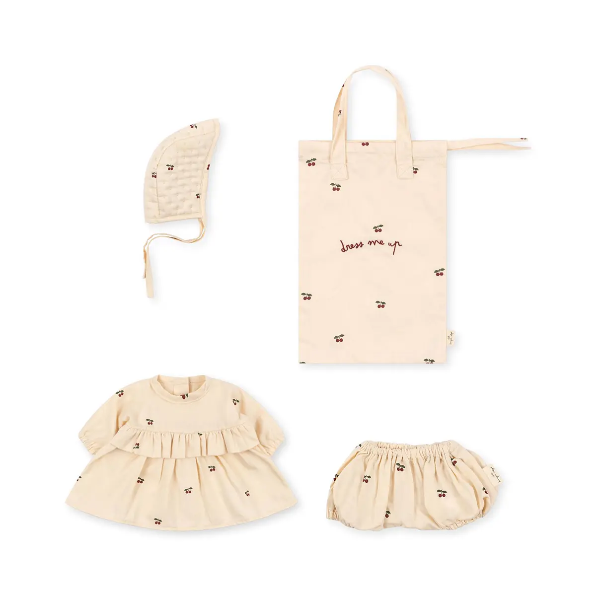 Konges Sløjd Puppenkleider-Set „Cherry“ für 42cm Puppen