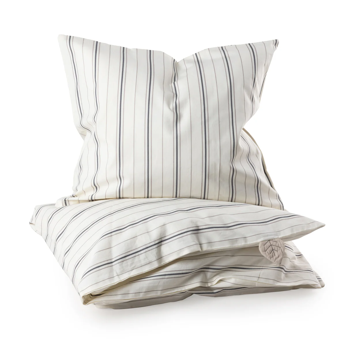 Sebra Junior-Bettwäsche „Cream stripe“, Perkal, 140x100cm / 45x40cm