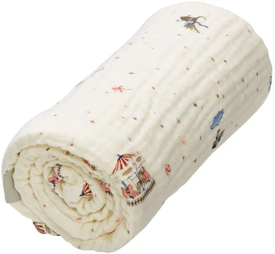 Cam Cam Musselin Decke „Carousel“, 100x100cm, GOTS