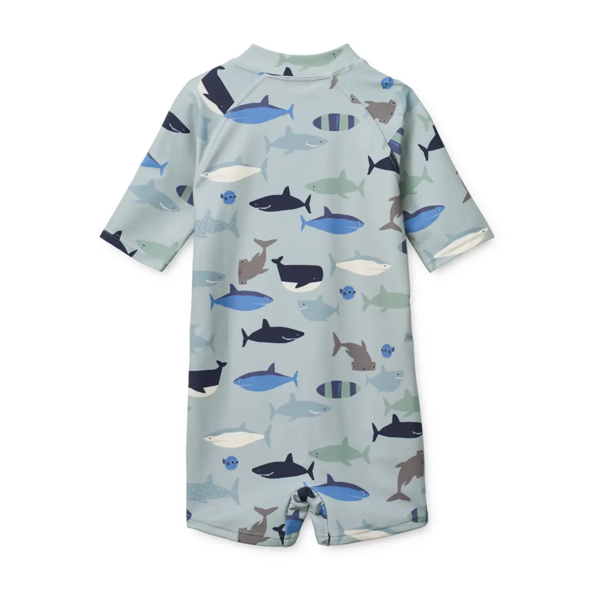 Liewood Max Schwimm-Jumpsuit „Shark / Dove blue“