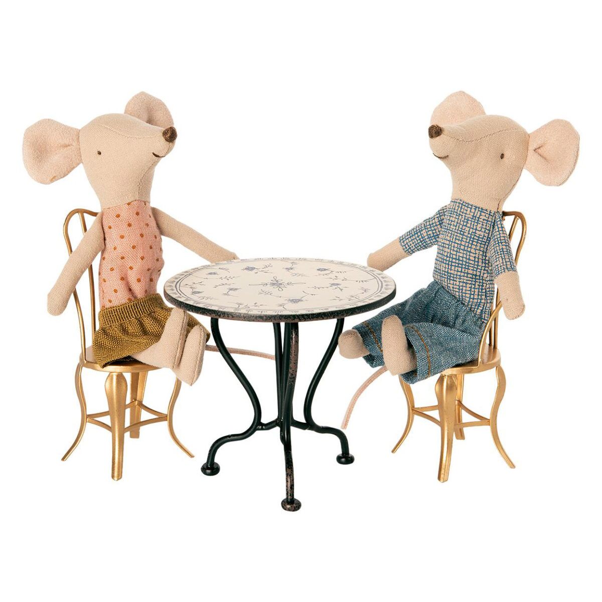 Maileg Vintage Tisch „Tea Table“ Micro, H7,5cm mit Mäusen