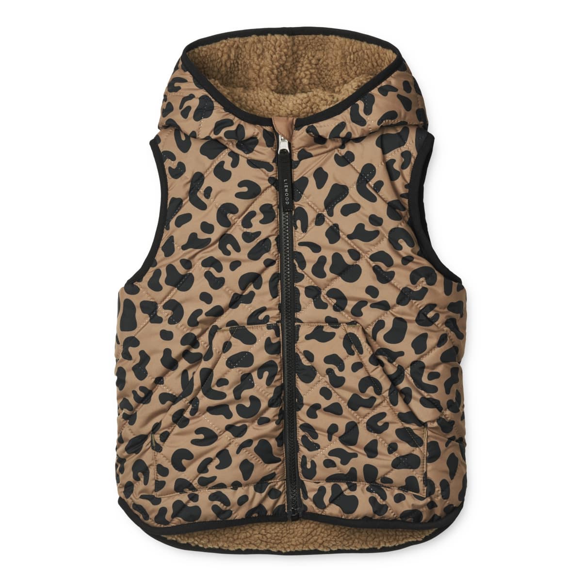 Liewood Diana Thermo-Wendeweste für Kinder „Leo oat / Black panther“ – Bild 2
