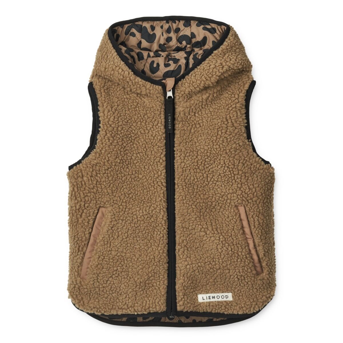 Liewood Diana Thermo-Wendeweste für Kinder „Leo oat / Black panther“ – Bild 4