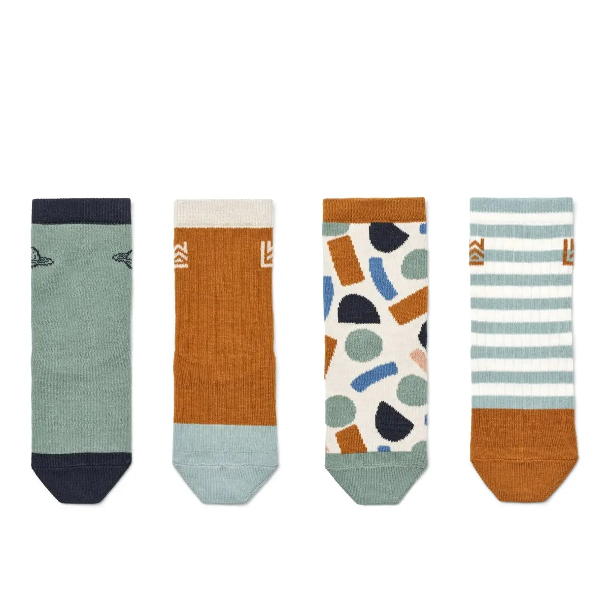 Liewood Silas Kindersocken „Horses / Dark rosetta mix“