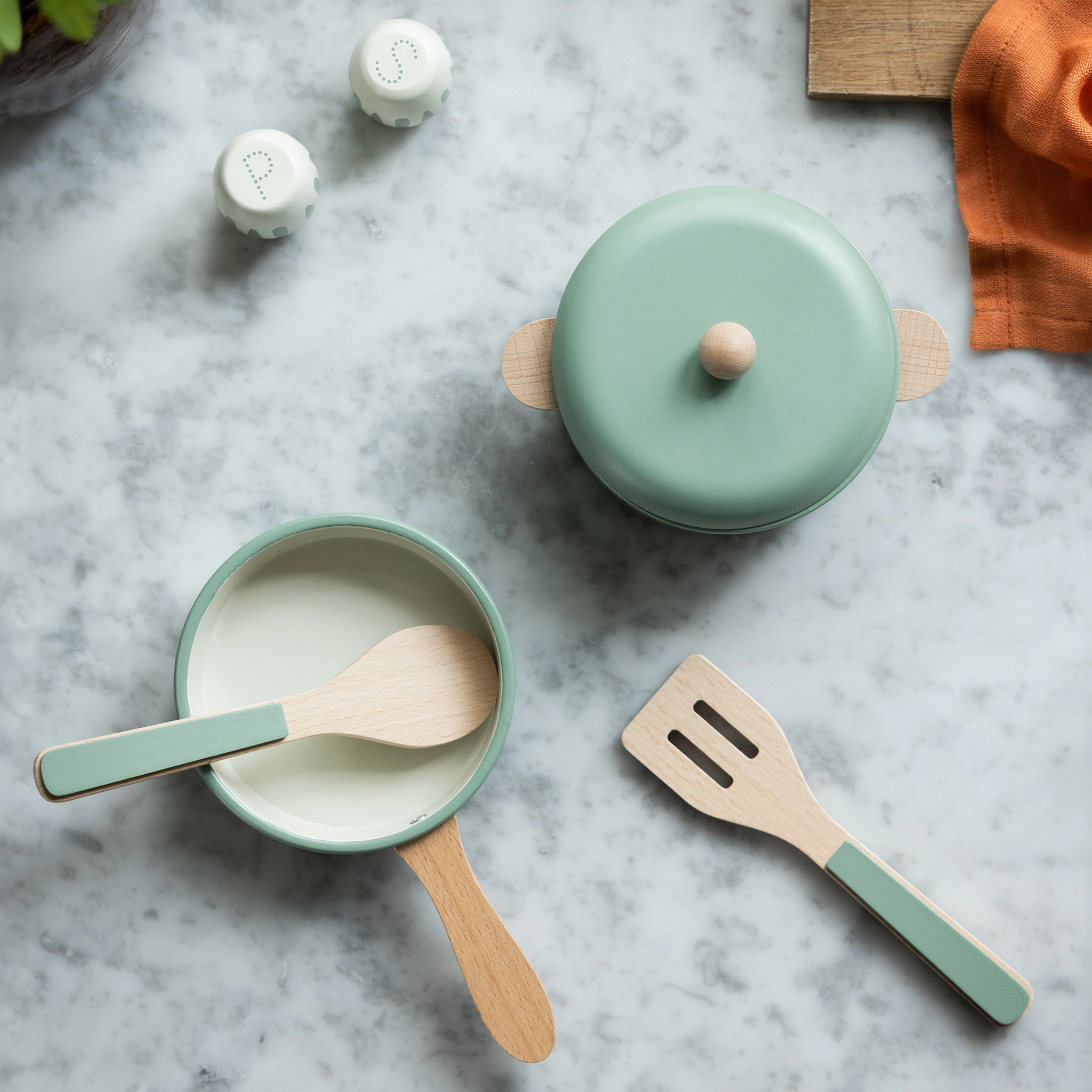 Sebra Topf und Pfannen-Set aus Holz