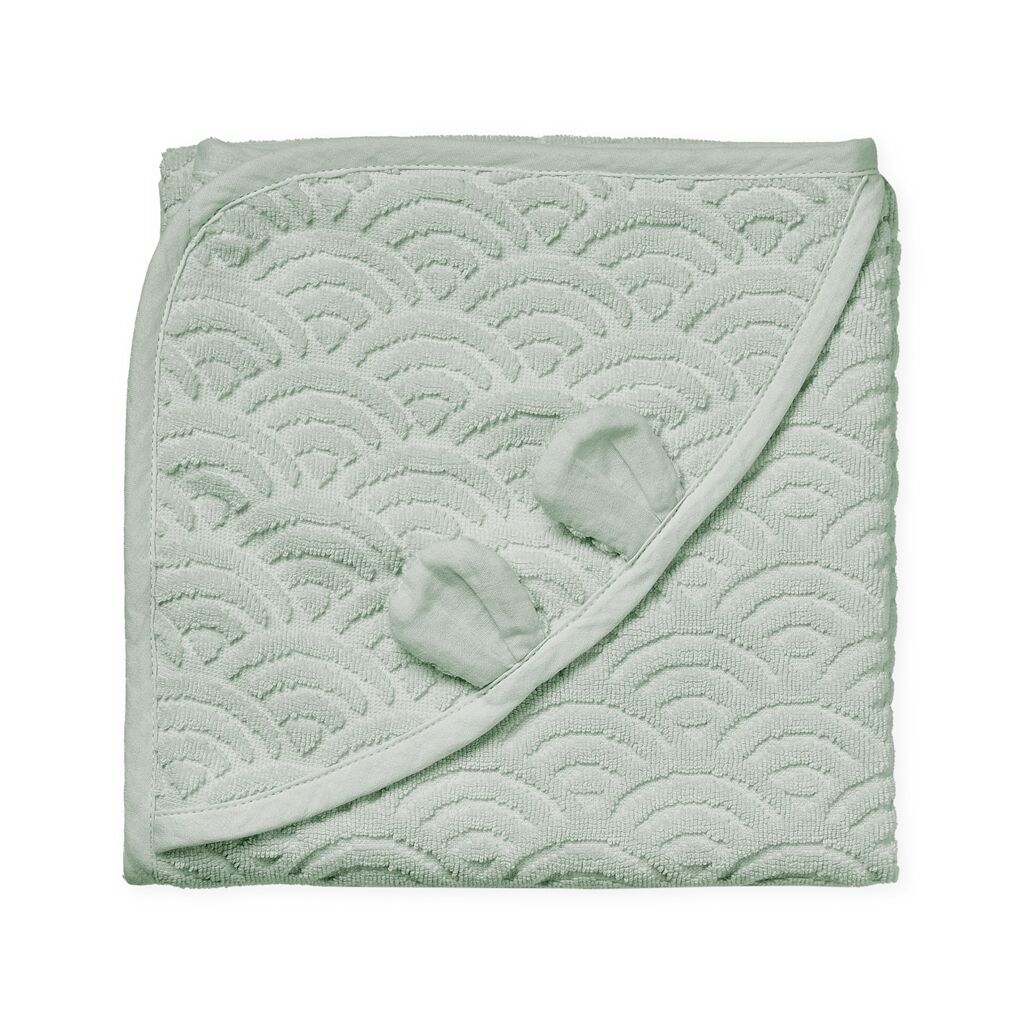 Cam Cam Babyhandtuch „Dusty Green“, 80x80cm, GOTS