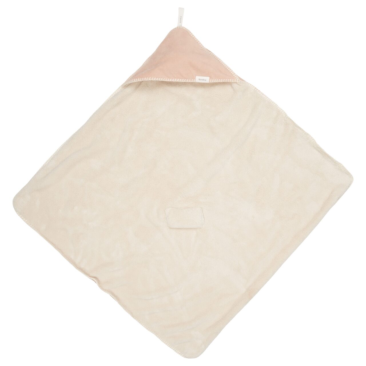 koeka Kapuzenhandtuch Oddi Plüsch „rosa salt“ 100x100cm – Bild 2
